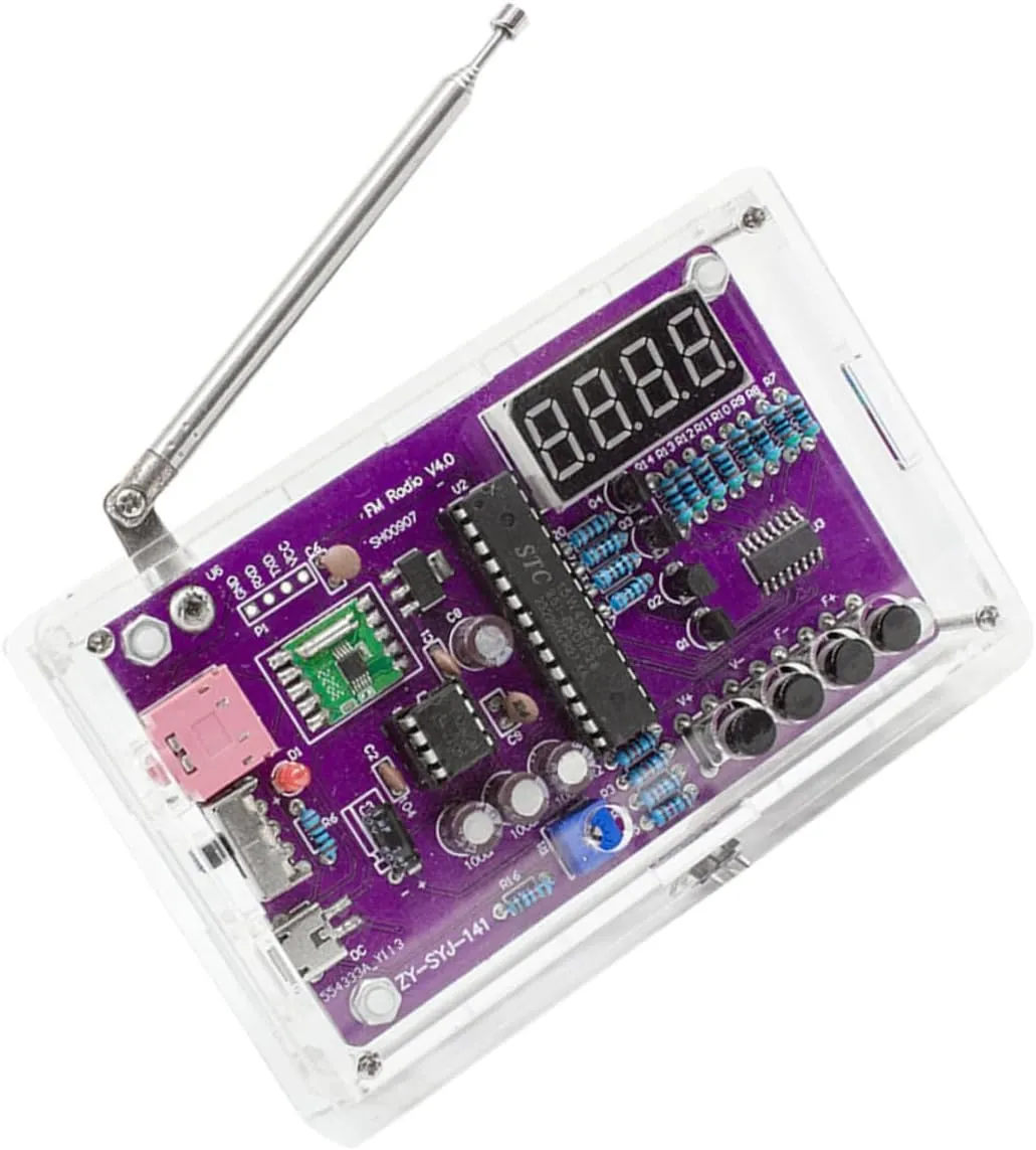 MAGICLULU 1 Set Radio Assembly Kit Electronics Kit Electronic Kits for Adults Electronic Soldering Kit Soldering Practice Build a Radio Your Own Acrylic Sheet