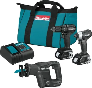 Makita CX203SYBXRJ 18V LXT® Lithium-Ion Sub-Compact Brushless Cordless 2-Pc. Combo Kit with Recipro Saw (1.5Ah)