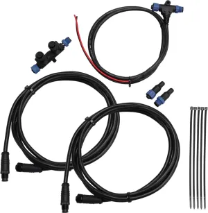 Marine Grade NMEA 2000 Starter Kit, NMEA 2000 Backbone Cables Drop Cables Dual Tee Connector Male/Female Terminators Compatible with Lowrance Simrad Garmin Device