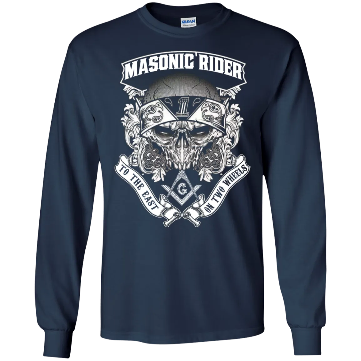 Masonic Rider Skull Look To The East Freemason Square & Compass