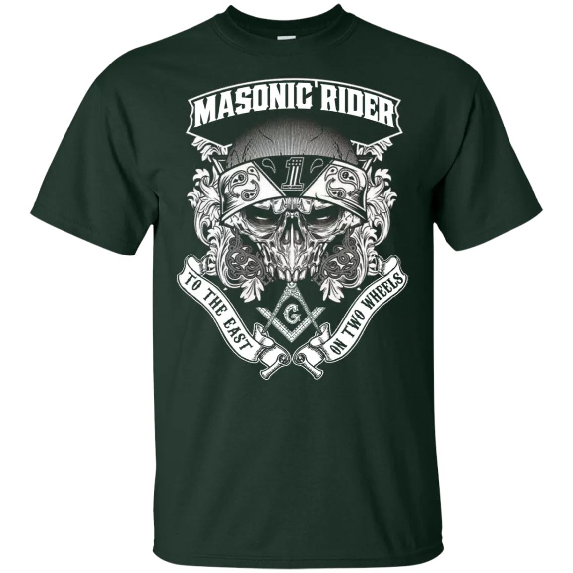 Masonic Rider Skull Look To The East Freemason Square & Compass