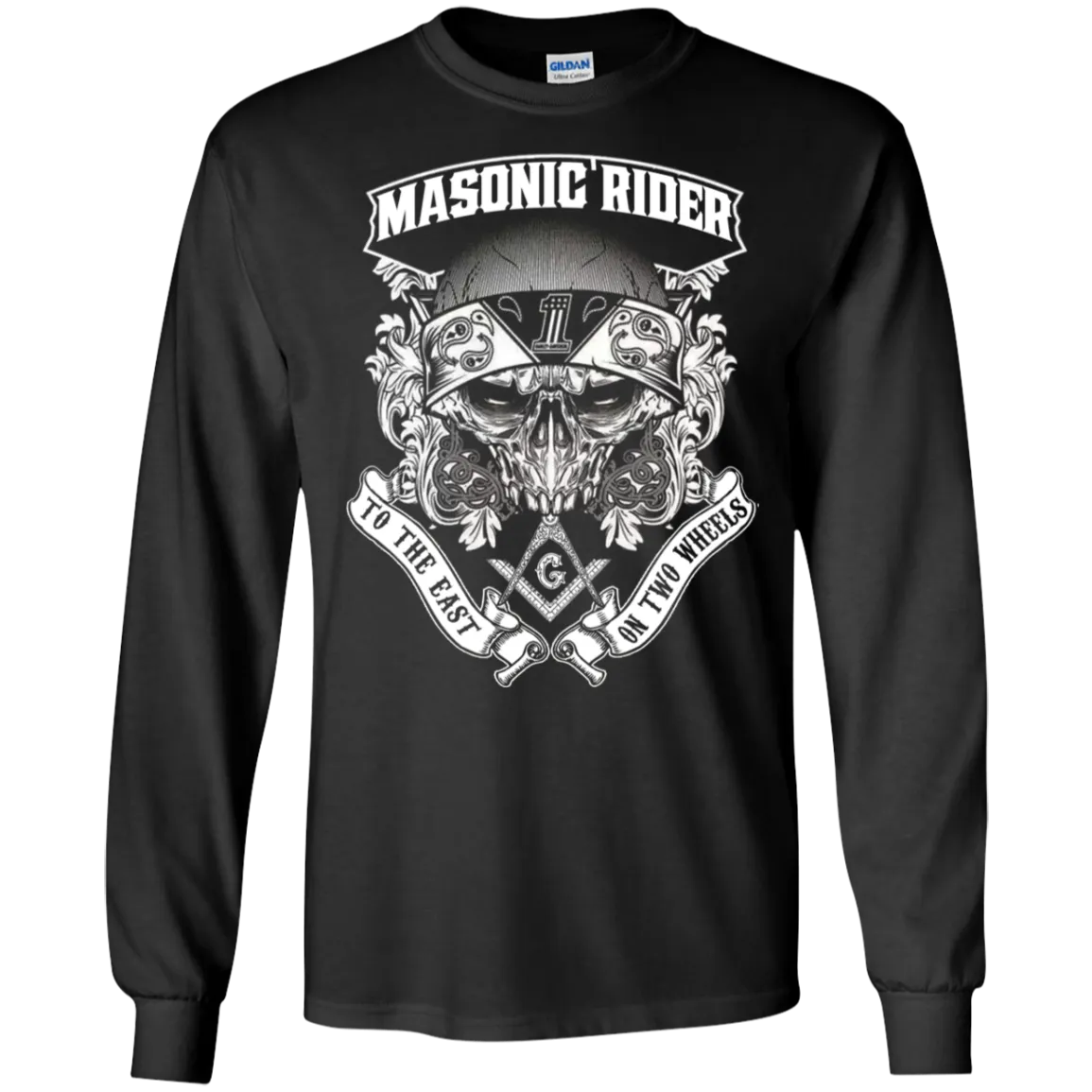 Masonic Rider Skull Look To The East Freemason Square & Compass