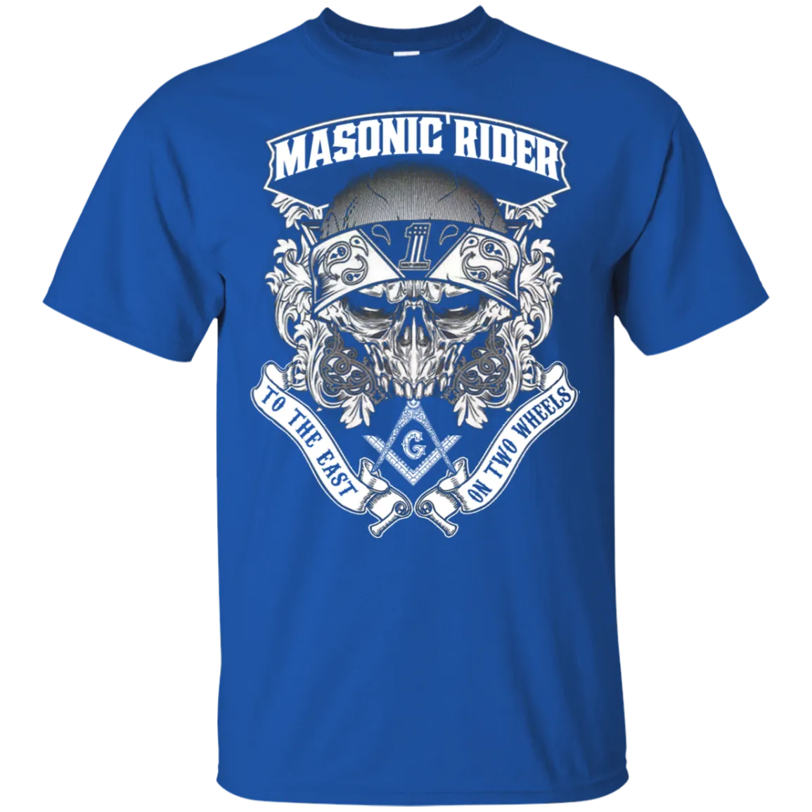 Masonic Rider Skull Look To The East Freemason Square & Compass