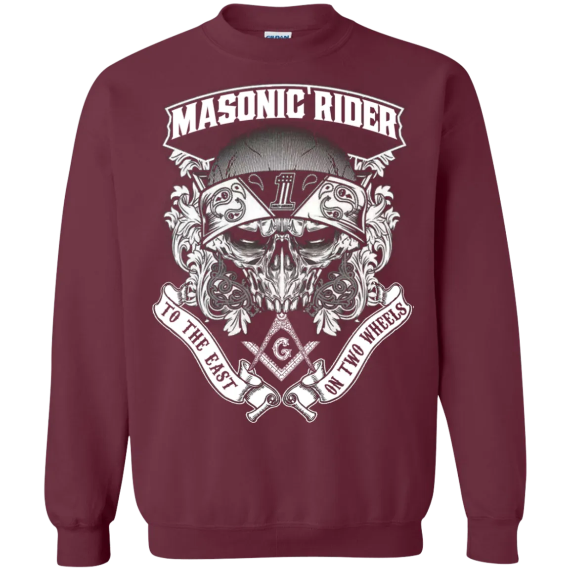 Masonic Rider Skull Look To The East Freemason Square & Compass