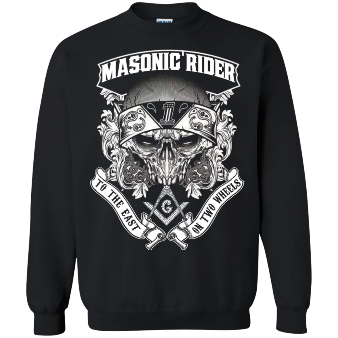 Masonic Rider Skull Look To The East Freemason Square & Compass