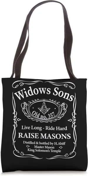 Masonic Widow's Sons No.357 Whiskey Raise Masons Fathers Day Tote Bag