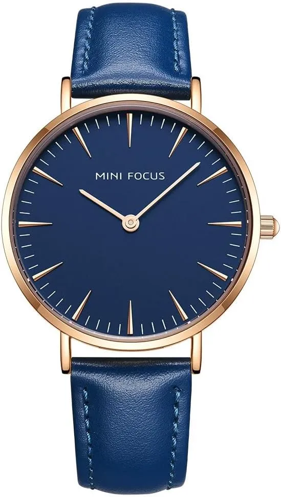 MASTOP Fashion Minimalist Womens Wrist Watch Italian Leather Band Waterproof Watches Simple Ultra Thin Watches for Women Simple Exquisite Double-Hand Design