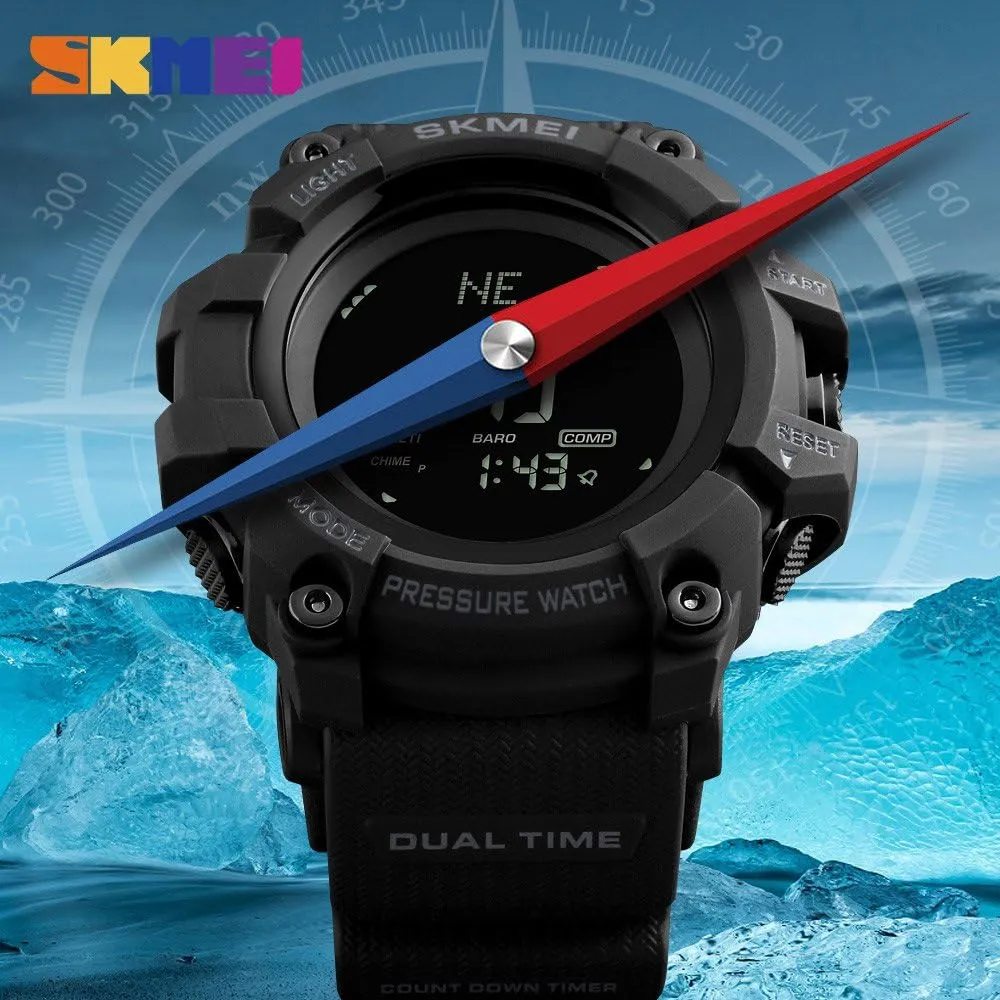 MASTOP Mens Military Multifunction Digital Compass Watch Electronic Waterproof Stopwatch Alarm Sports Watch