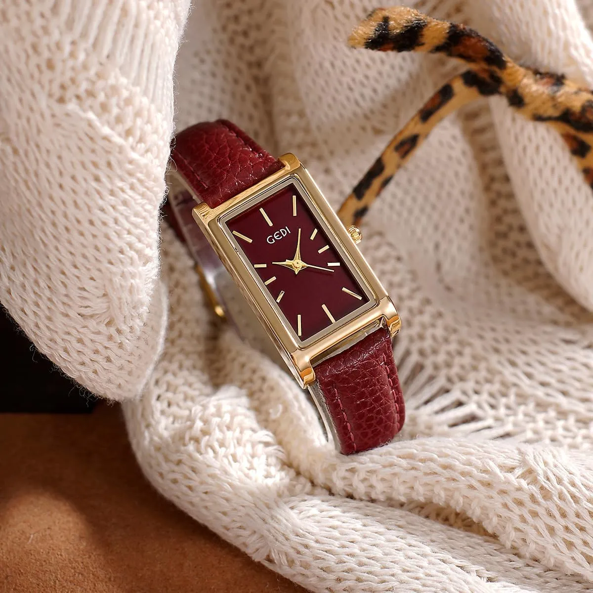 MASTOP Watches for Women Minimalist Fashion Simple Wrist Watch Analog Quartz with Comfortable Breathable Leather Strap,Waterproof