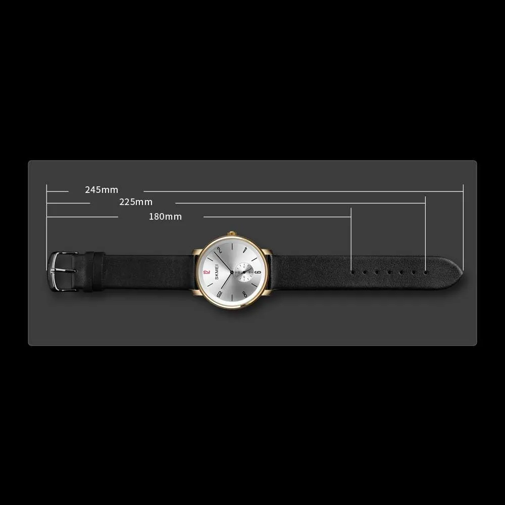 MASTOP Women's Watch Unisex Ultra Thin Innovative Watch Waterproof Watch Military Classic Leather Strap Without Pointer Dress Wrist Watch with Retro Leather Band