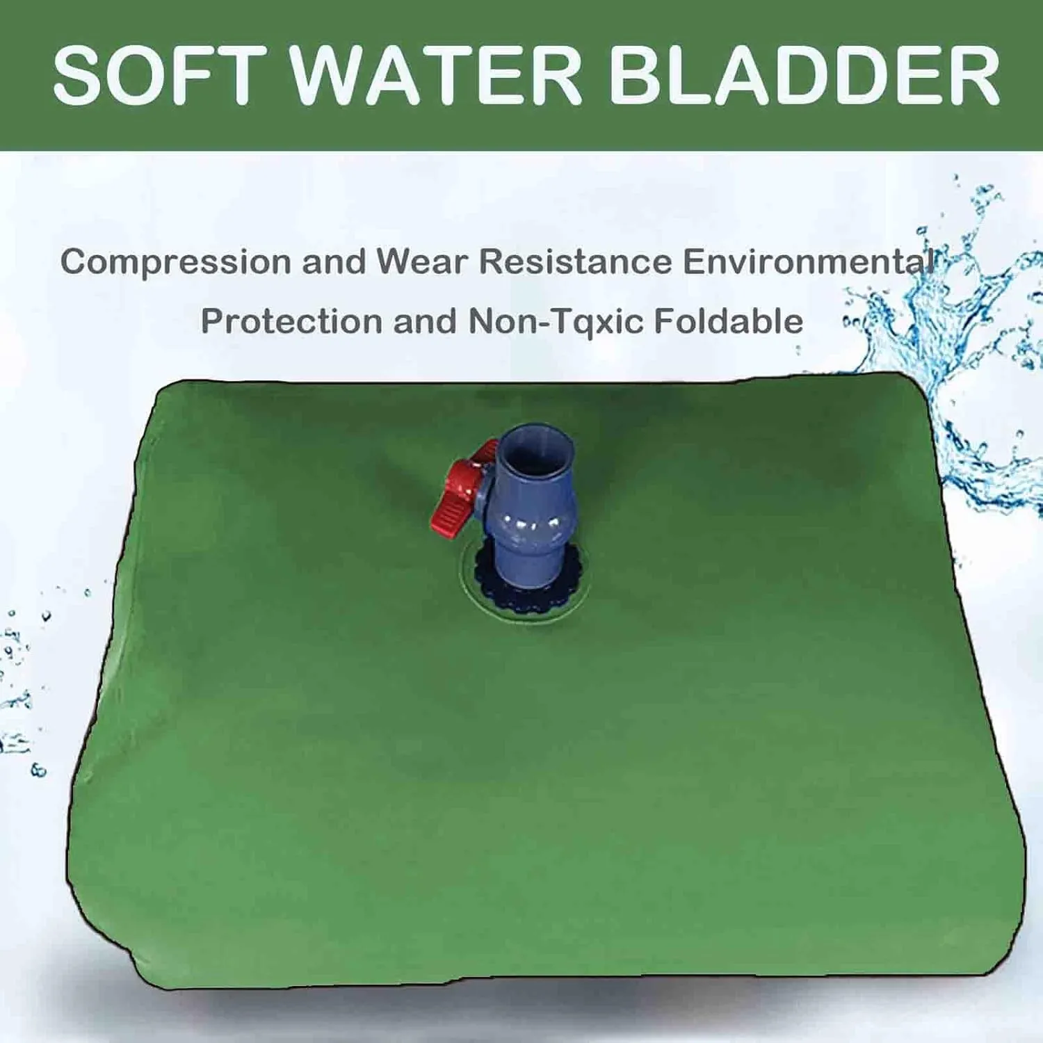 MBROS Large Collapsible Portable Water Container,Water Storage Bladder,Foldable Light Water Tank with Faucet,for Camping,Hiking(Size:2000L)