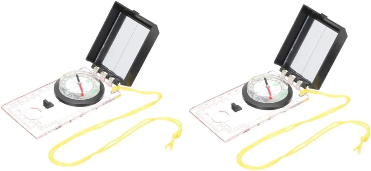 Measuring Scale Compass Tool for Outdoor Navigation Lightweight Ruler with Compass for Hiking and