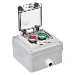 MECCANIXITY IP67 Push Button Box ABS Green Button Red Button for Indoor and Outdoor Electrical Communication Fire Equipment