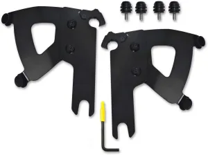 Memphis Shades Road Warrior Fairing Trigger Lock Mount Kit Compatible for Harley Davidson FLHRS Road King Custom 2004-2006 - Black