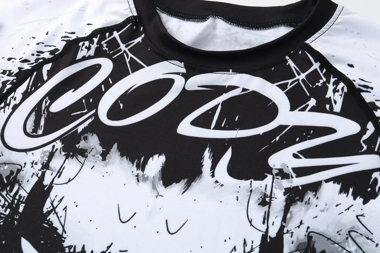 Men Cool Dry 3D Digital Printing Compression Long Sleeve Base Layer Shirts, Sports& Fitness Tee