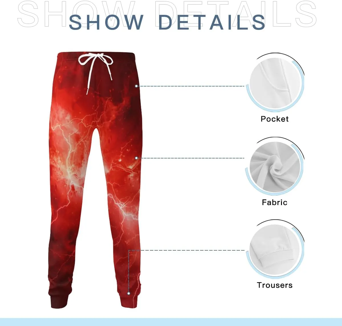 Men's 3D Joggers Pants Casual Funny Graphic Print Sport Baggy Trousers Track Sweatpants