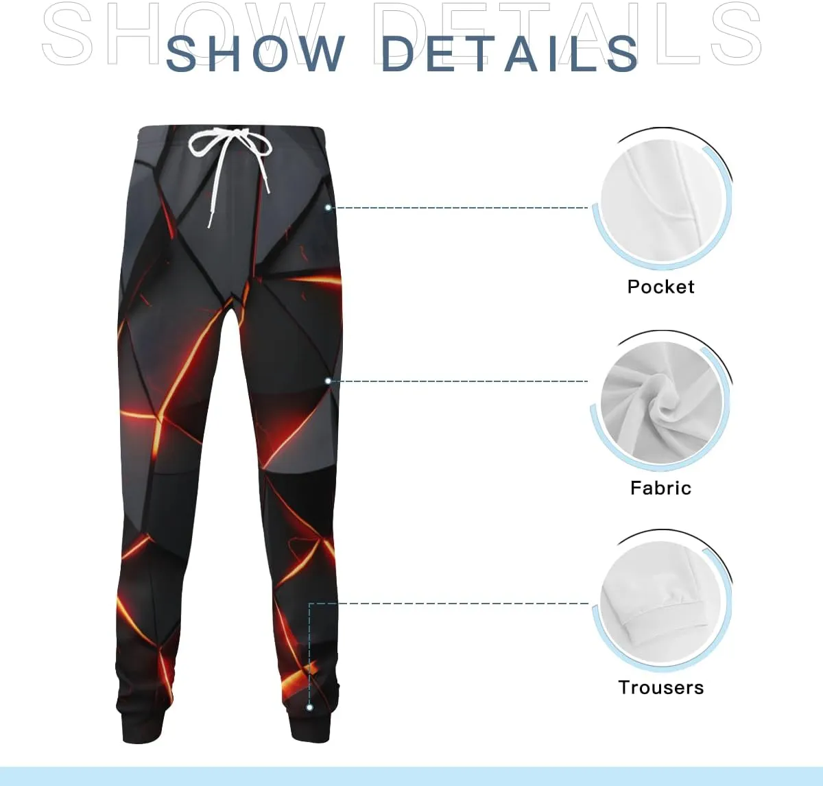 Men's 3D Joggers Pants Casual Funny Graphic Print Sport Baggy Trousers Track Sweatpants