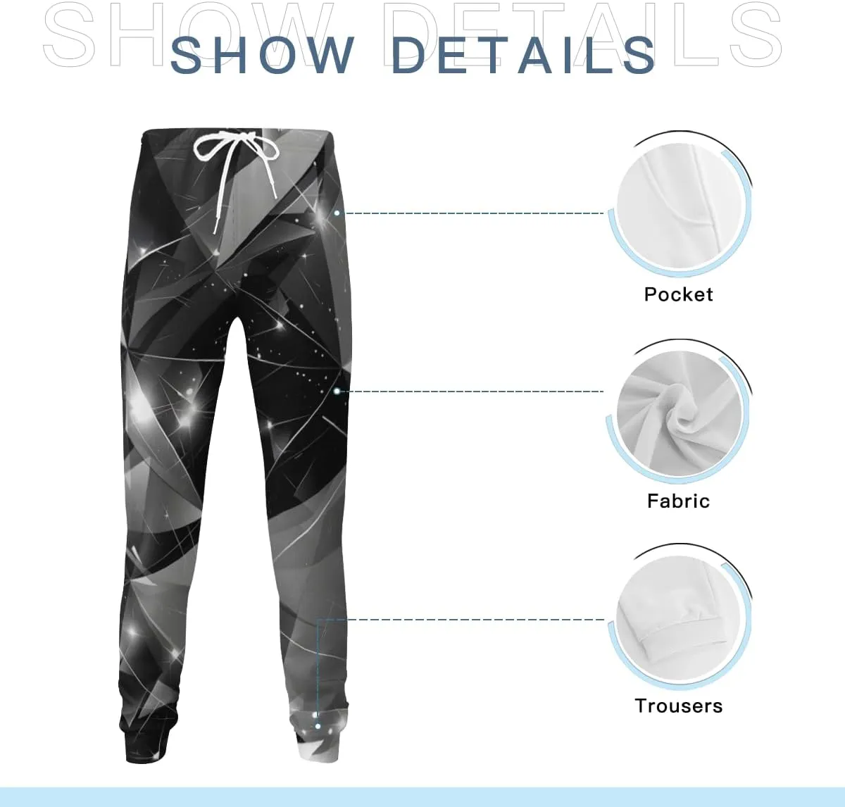 Men's 3D Joggers Pants Casual Funny Graphic Print Sport Baggy Trousers Track Sweatpants