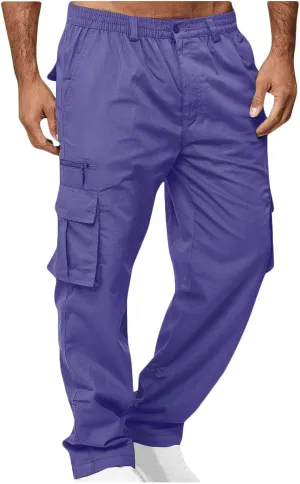 Men's Cargo Work Pants Hiking Tactical Quick Dry Waterproof Pants Lightweight Travel Fishing Camping Outdoor Pants