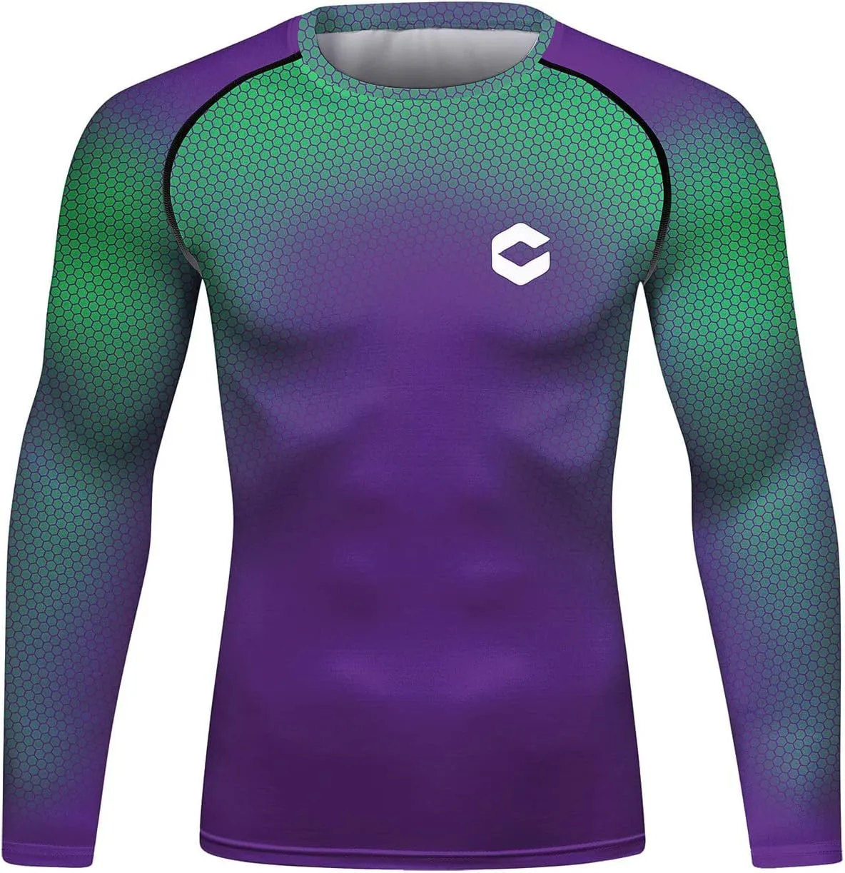 Men's Compression Sports Shirt Men Athletic Comfortable Long Sleeves Tshirt for Sports Workout
