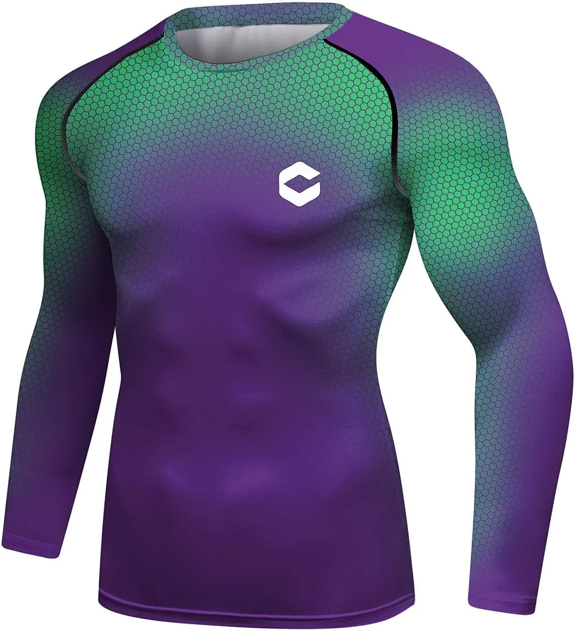 Men's Compression Sports Shirt Men Athletic Comfortable Long Sleeves Tshirt for Sports Workout