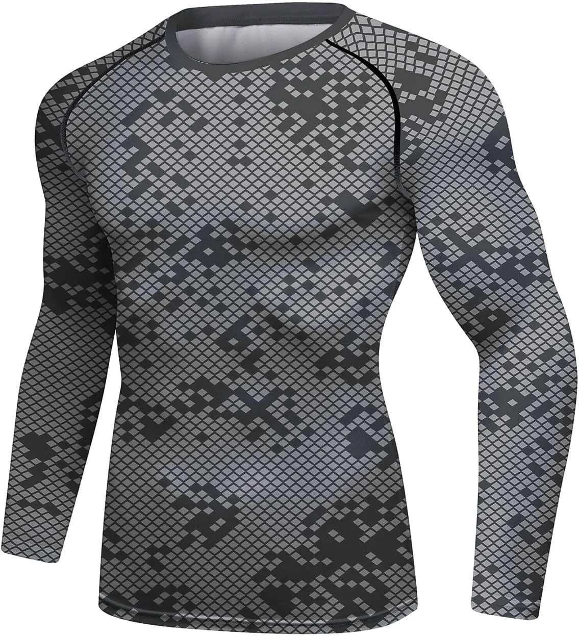 Men's Compression Sports Shirt Men Athletic Comfortable Long Sleeves Tshirt for Sports Workout