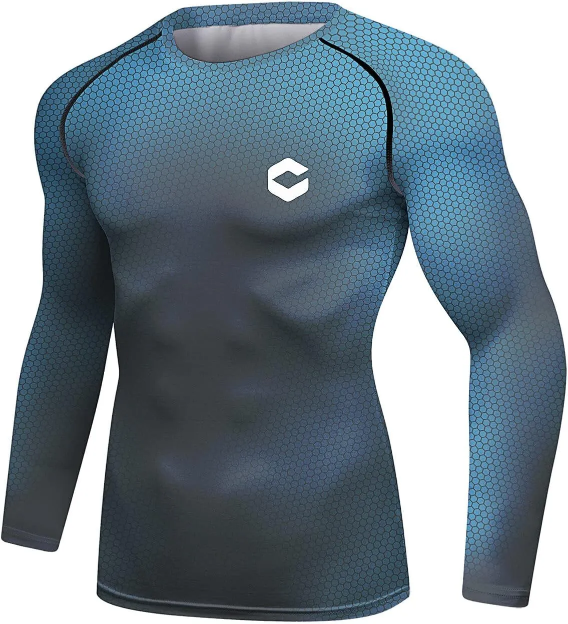 Men's Compression Sports Shirt Men Athletic Comfortable Long Sleeves Tshirt for Sports Workout