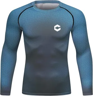 Men's Compression Sports Shirt Men Athletic Comfortable Long Sleeves Tshirt for Sports Workout