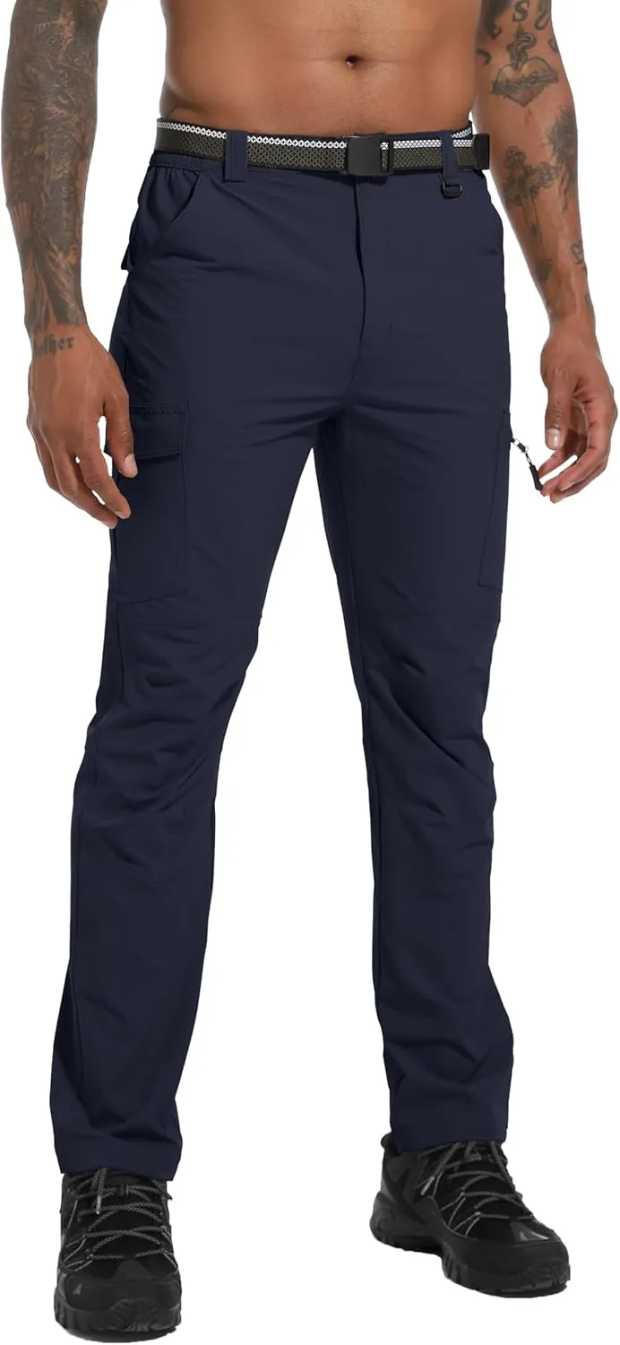 Men's Hiking Tactical Cargo Work Pants Quick Dry Waterproof Lightweight Travel Fishing Camping Outdoor Pants
