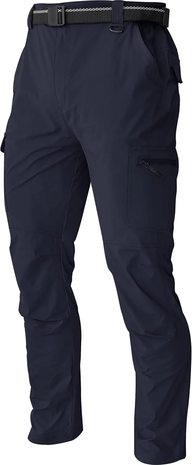 Men's Hiking Tactical Cargo Work Pants Quick Dry Waterproof Lightweight Travel Fishing Camping Outdoor Pants