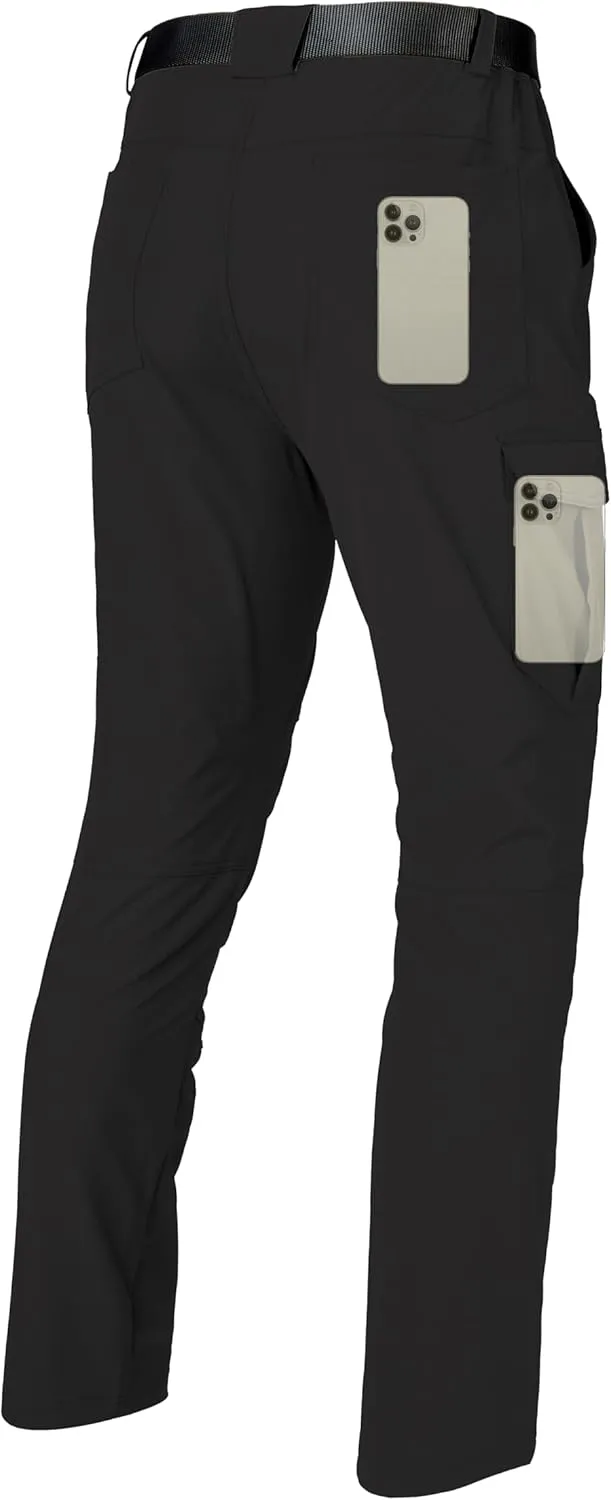Mens Lightweight Hiking Cargo Pants Quick Dry Waterproof Travel Fishing Climbing Outdoor Tactical Work Pants for Men