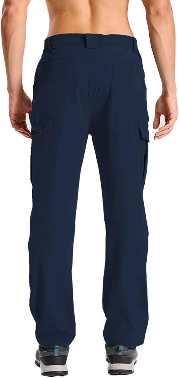 Mens Lightweight Hiking Cargo Pants Quick Dry Waterproof Travel Fishing Climbing Outdoor Tactical Work Pants for Men