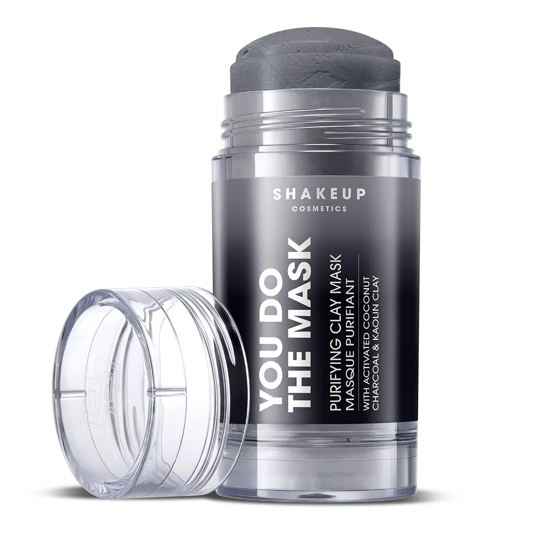 Mens Skincare Sticks Duo, Vegan Formula Including a Moisturiser Stick and Charcoal Face Mask Stick, 2-Step Skincare Kit Perfect for Him. Aka. SHAKEUP THE SKIN STIX DUO