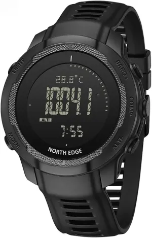 Men's Tactical Watch with Compass Altimeter Barometer Thermometer Pedometer 164FT/50M Waterproof EL Backlight Carbon Fiber Suitable for Outdoor Men Military Digital Sports Watch