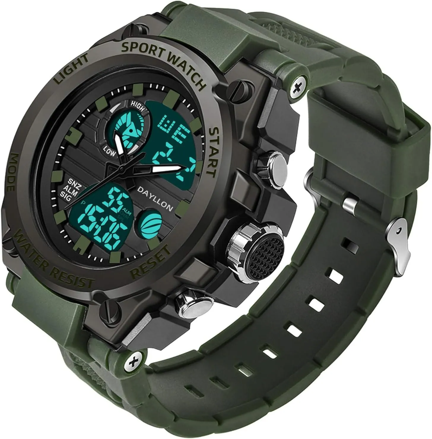 Mens Watch Military Sports Outdoor Waterproof Watches for Men Date Multi Function Tactics Alarm Stopwatch Analog Watches