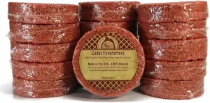 Midwest Hearth Cedar Fire Starters - BBQ, Fireplaces, Stoves, Outdoor, Camp Fire, Survival - 16 Pack (Up to 64 Fires)