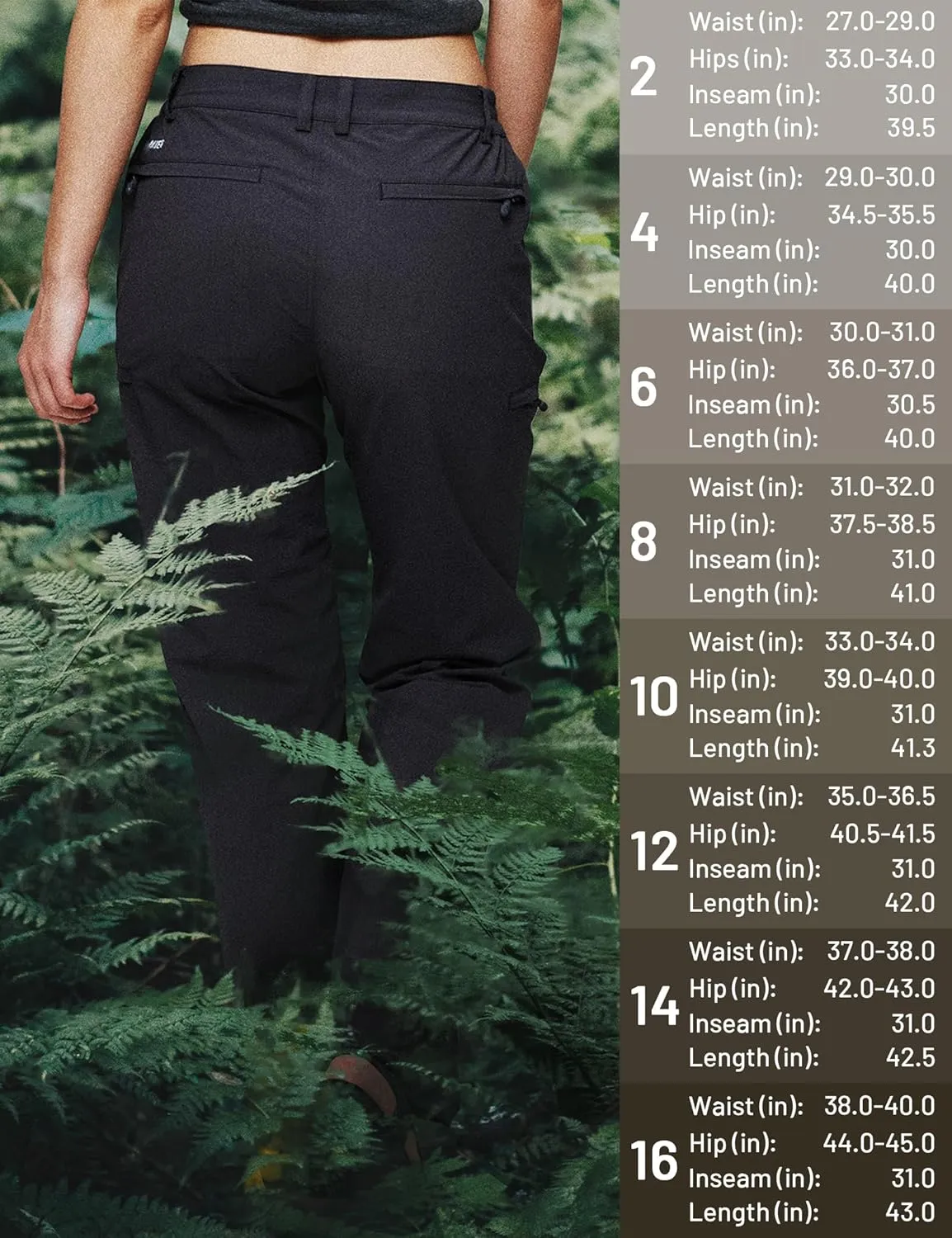 MIER Women's Quick Dry Cargo Pants Lightweight Tactical Hiking Pants with 6 Pockets, Stretchy and Water-Resistant