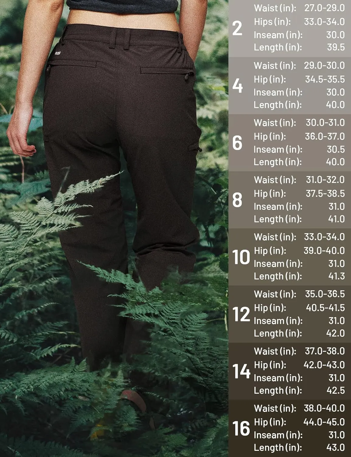 MIER Women's Quick Dry Cargo Pants Lightweight Tactical Hiking Pants with 6 Pockets, Stretchy and Water-Resistant