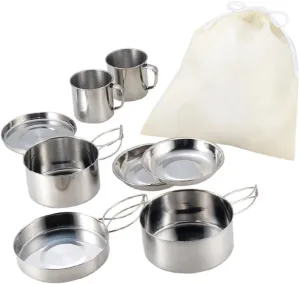 Milisten 1Set Camping Cookware Portable Multi Functional Outdoor Cooking Pot for Hiking and Backpacking Camping Cooking Pan Kit