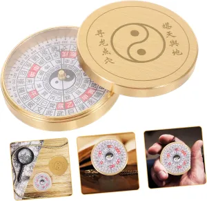 Milisten Compass Craft Small Pocket Compass Decorative Cover for Feng Shui Travel