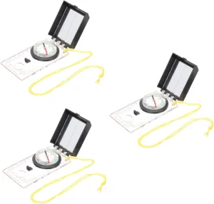 Milisten Hiking Compass Ruler Tool Lightweight Outdoor Measuring Scale Durable Survival Compass for Navigation