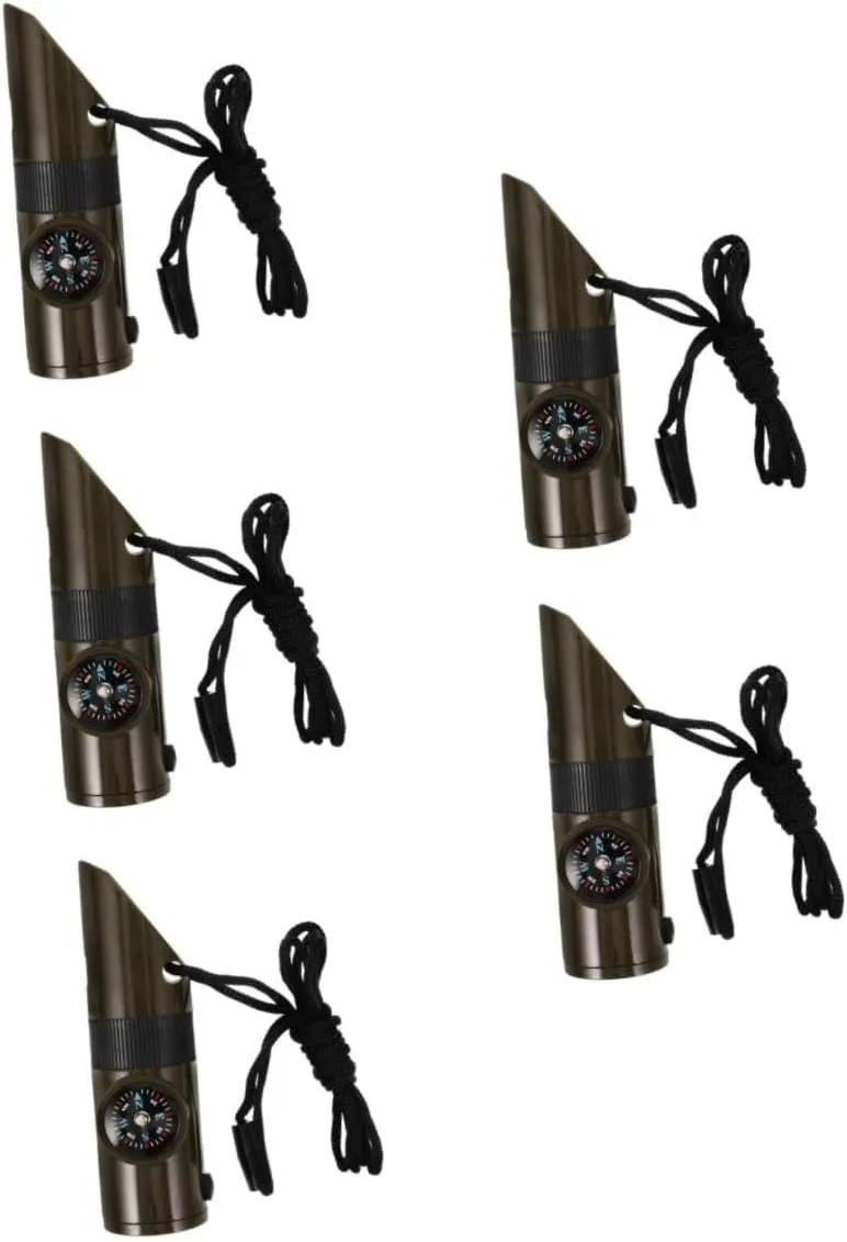 Milisten Multifunctional Whistle Emergency Blanket Fire Key Chain Vest Bright Fire Safety Whistle Survival