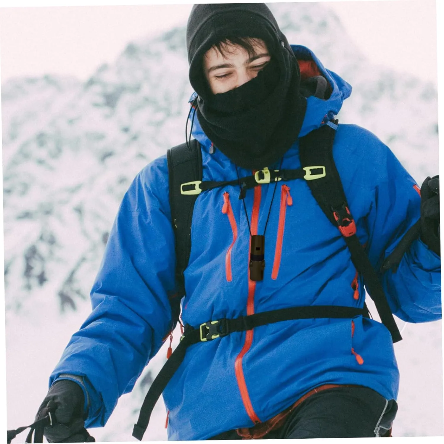 Milisten Multifunctional Whistle Emergency Blanket Fire Key Chain Vest Bright Fire Safety Whistle Survival