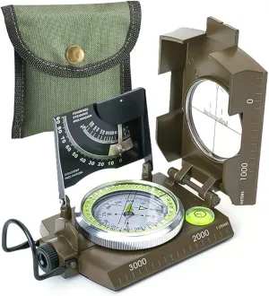Military Compass, Hiking Compass for Survival with Lensatic Sighting, Luminous Navigation Compass Waterproof for Backpacking Orienteering Camping