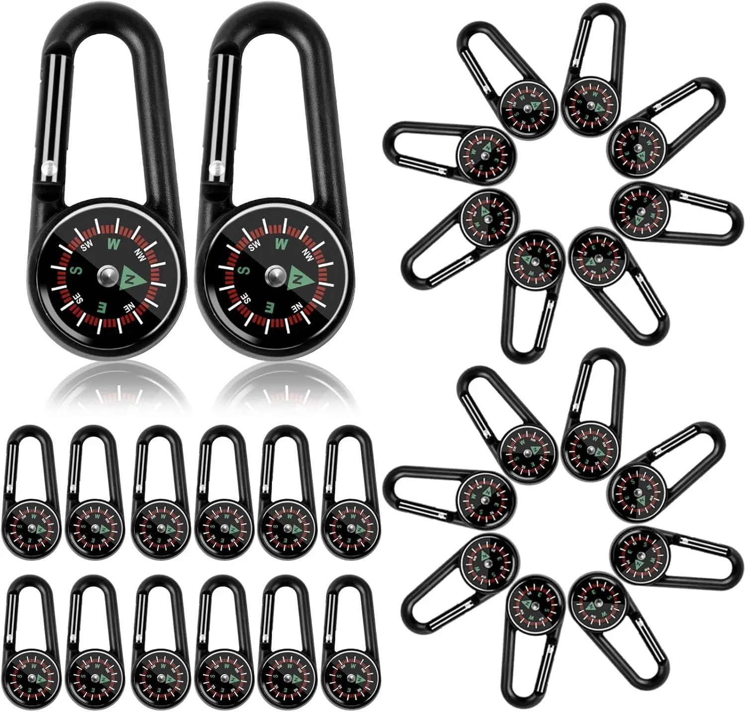 Mini Compass Keychain for Kids Bulk,Small Pocket Magnetic Compass Survival Hiking for Outdoor Survival Camping Party Backpacking Accessory