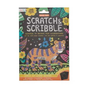 Mini Scratch & Scribble Art Kit – Jungle Fun | Unique Gifts for Girls, Age 6 