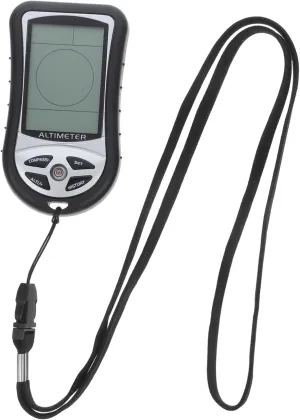 Mipcase Digital Barometer Compass Handheld Outdoor Device Altimeter for Hiking Mountaineering Camping Black