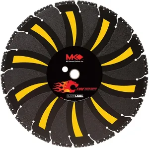 MK Diamond 166692 14-Inch Fire Tiger Tooth Black Label Diamond Demolition/Fire Rescue Blade