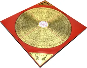 Mobestech Delicate Traditional Chinese Compass Portable Metal Compass for Outdoor Use Vintage Taoist Design Lightweight and with Texture for Camping and Hiking