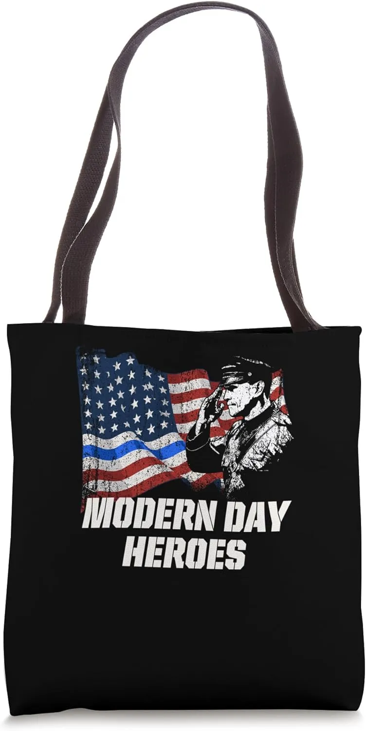 Modern Day Heroes Police Officer First Responders Cops Tote Bag